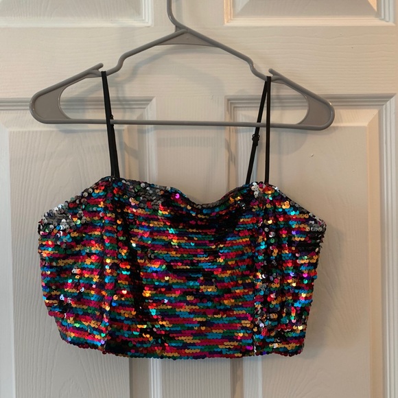 Sequin crop top - Picture 1 of 2